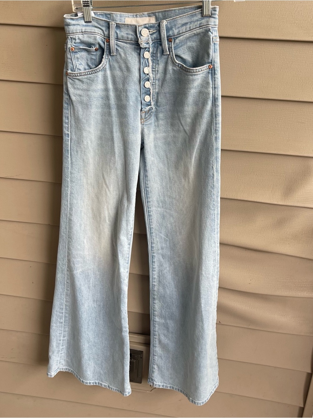 Mother The Fly Cut Tomcat Roller Mid Rise Wide Leg Jeans Women's Size 24